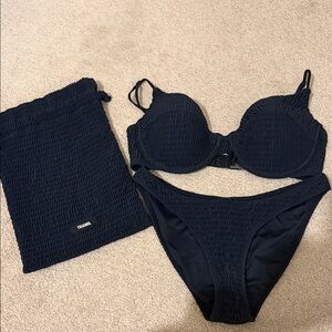triangl swimsuit underwire navy